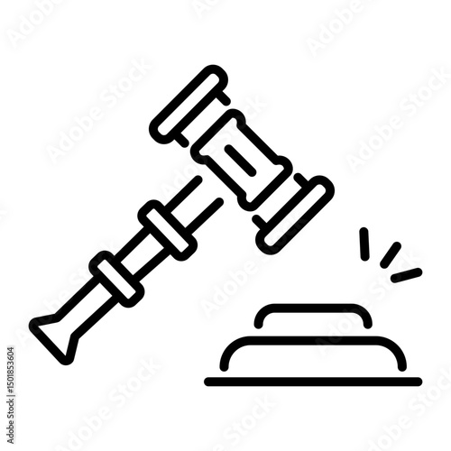 A linear style icon of law