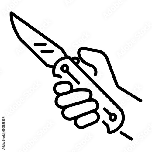 A line style icon of pocket knife