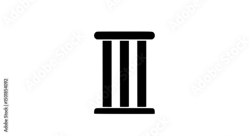 Roman numeral three black and white icon