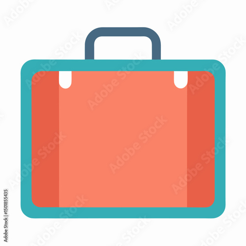 Suitcase icon on white background