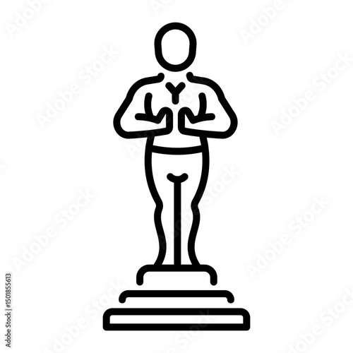 A line style icon of film trophy