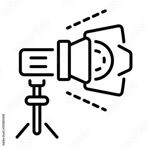 An outline style icon of spotlights