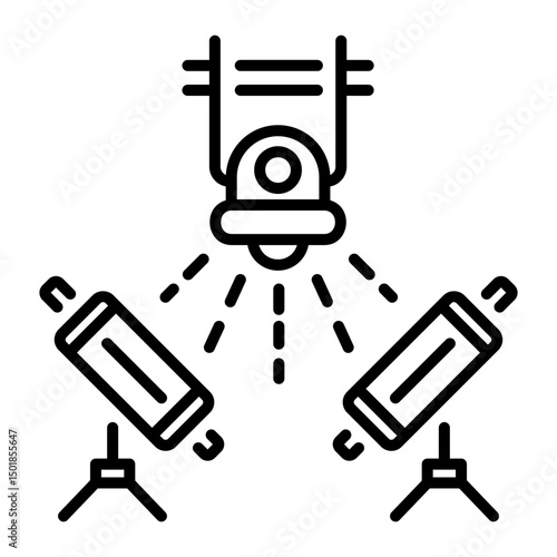 A linear style icon of potlight