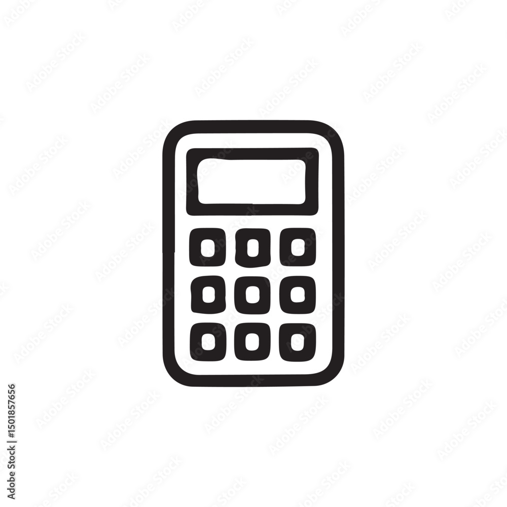 Calculator icon black and white Calculator icon black and white