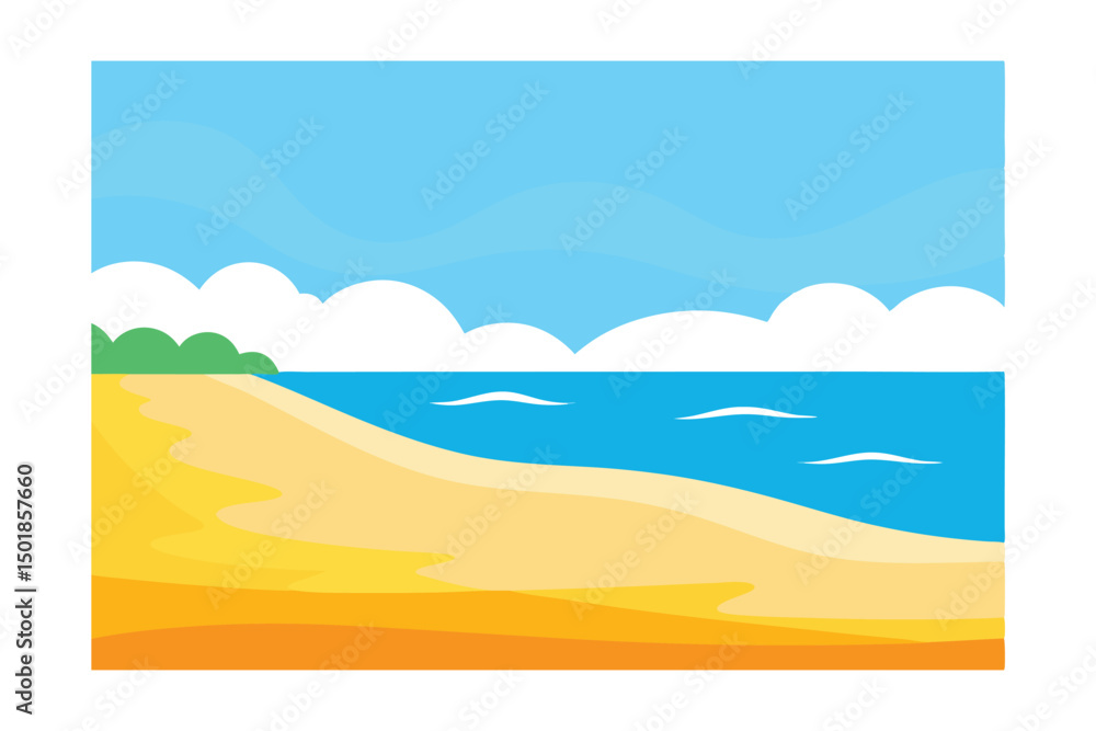 Obraz premium summer landscape with sea