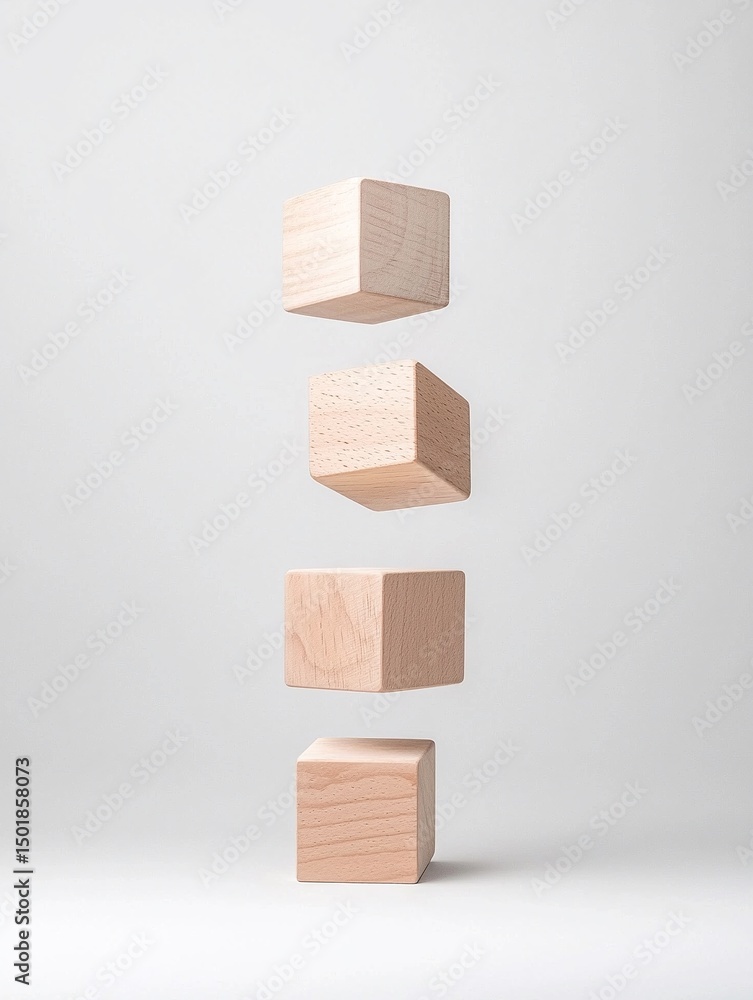 Floating Beige Cubes Algorithmic Sequence Floating Beige Cubes Algorithmic Sequence