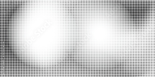 Grunge halftone gradient background. Faded grit noise texture. White and black sand wallpaper. Retro pixelated backdrop. Anime or manga style comic overlay. Vector graphic design arts