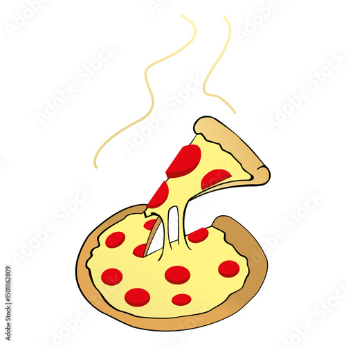 Cheese pizza cartoon