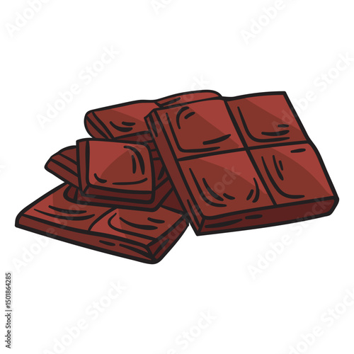 Swiss chocolate switzerland food illustration