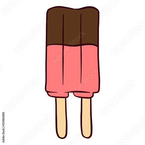 Two stick popsicle illustration