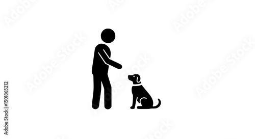 Man orders dog black and white
