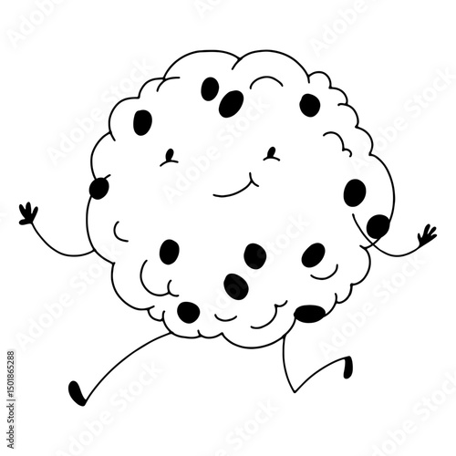 Cute cookie filled-stroke