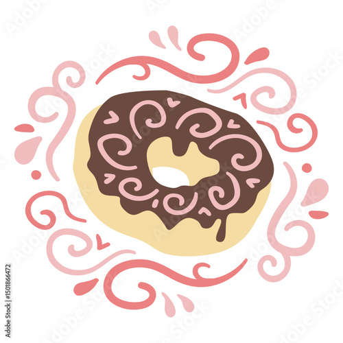 Donut sweet dessert swirls