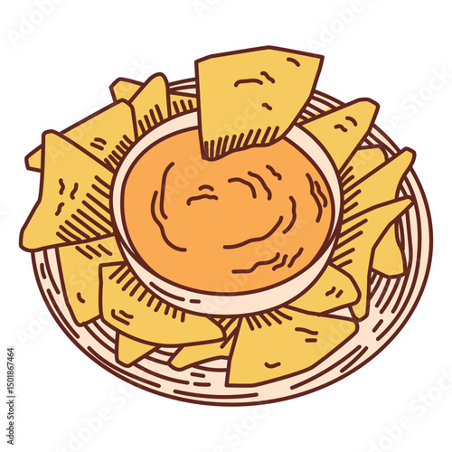 Food illustration nachos