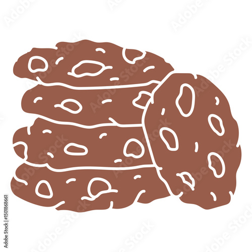 Chocolate cookies cut out sweets