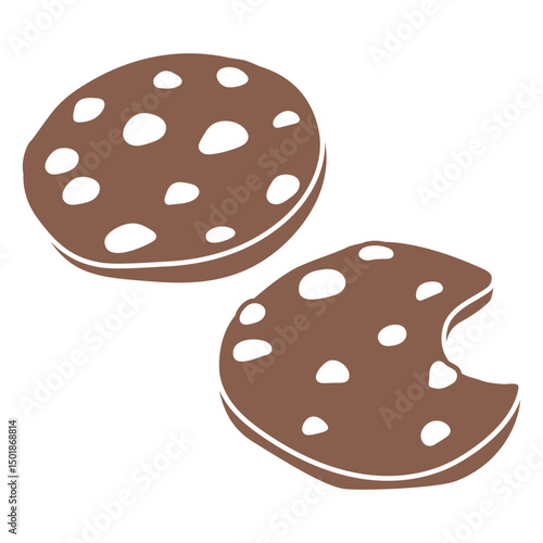 Cookies cut out chocolate