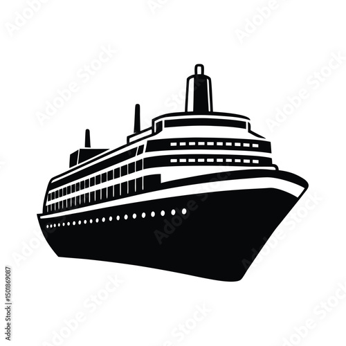 Cargo Ship Silhouette Vector Bundle,  Marine Transport SVG Clipart for T-Shirt & Print Designs

