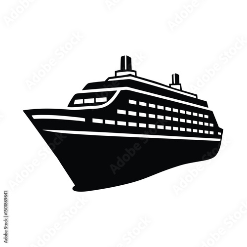 Cargo Ship Silhouette Vector Bundle,  Marine Transport SVG Clipart for T-Shirt & Print Designs

