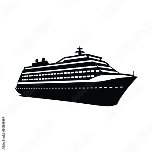 Cargo Ship Silhouette Vector Bundle,  Marine Transport SVG Clipart for T-Shirt & Print Designs

