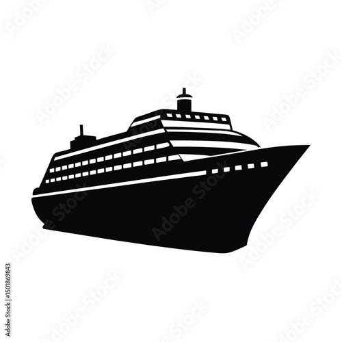 Cargo Ship Silhouette Vector Bundle,  Marine Transport SVG Clipart for T-Shirt & Print Designs

