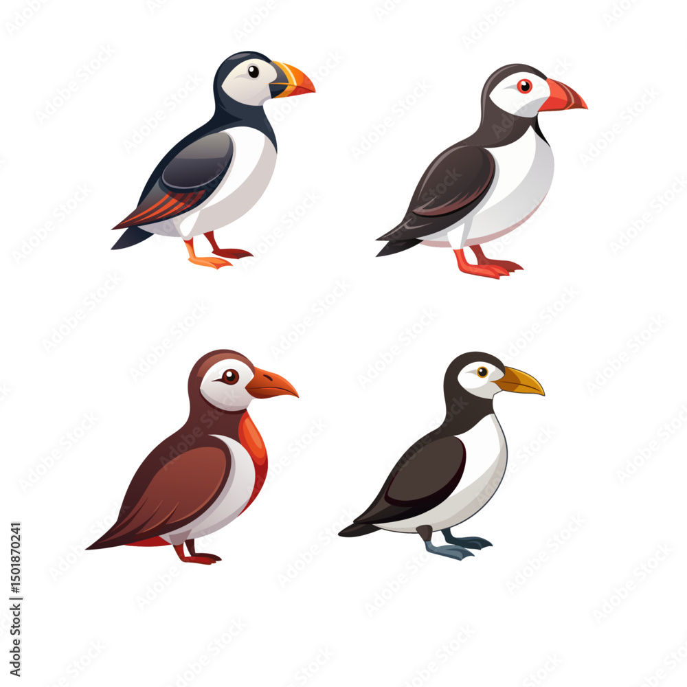 Fototapeta premium collection of birds