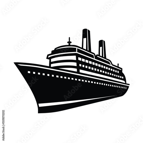 Cargo Ship Silhouette Vector Bundle,  Marine Transport SVG Clipart for T-Shirt & Print Designs

