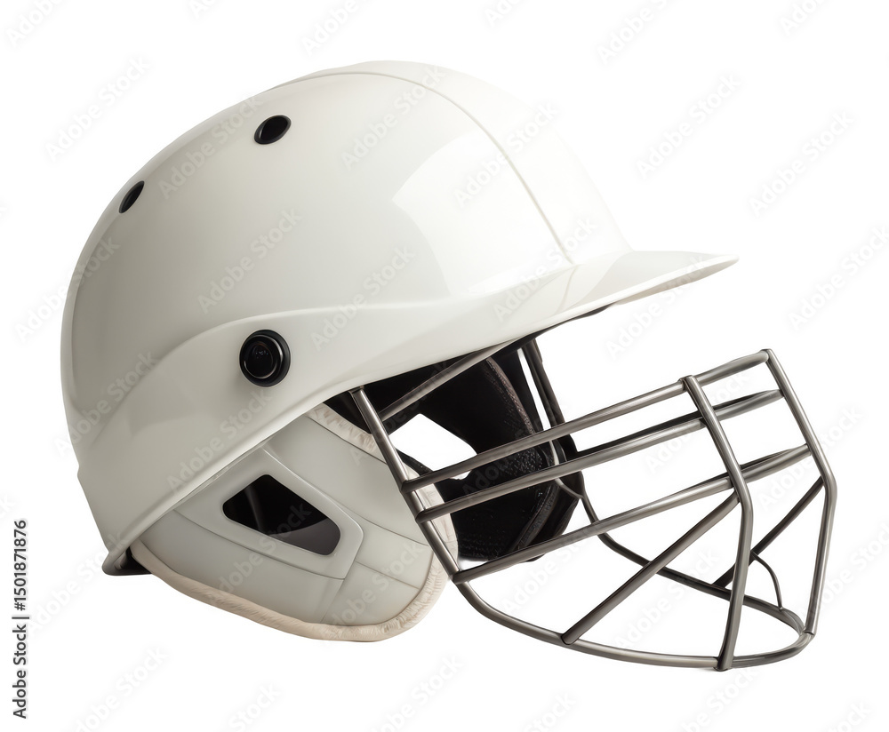 Fototapeta premium Cricket helmet png safety cricket gear png sports head protection png batting helmet png cricket match safety gear png padded sports helmet png transparent background image