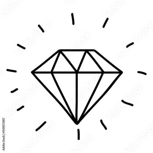 Diamond gem doodle