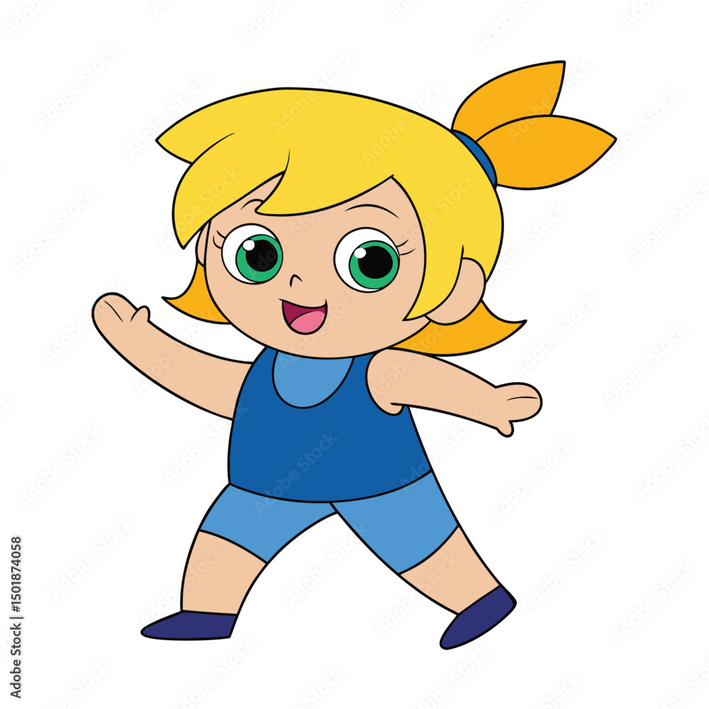 Obraz premium little boy running