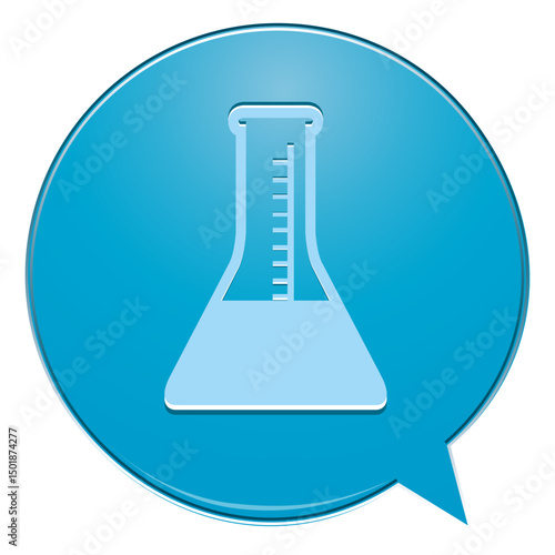 Laboratory flask bubble icon