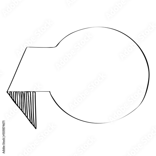 Flipped doodle label