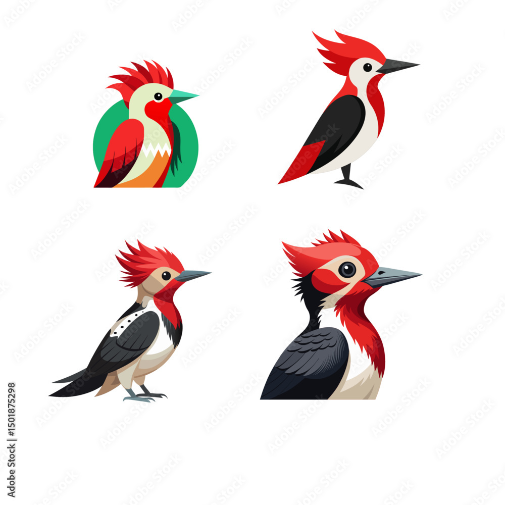 Fototapeta premium set of birds