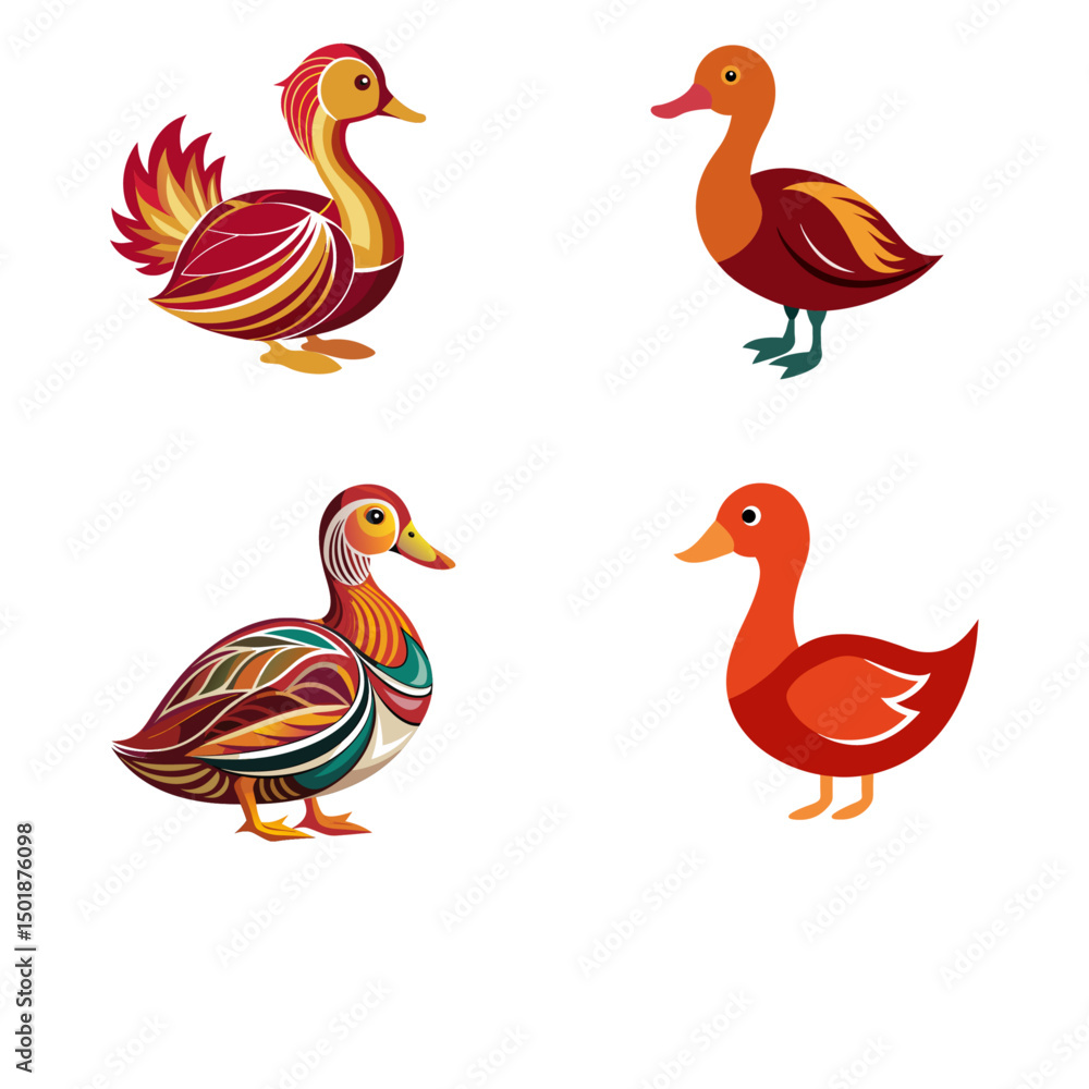 Obraz premium duck and ducklings
