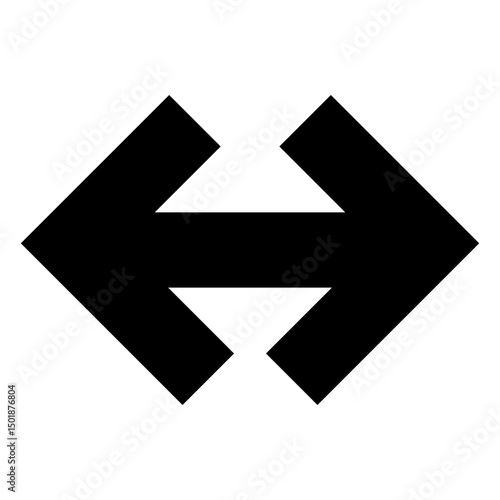 Two face horizontal arrow