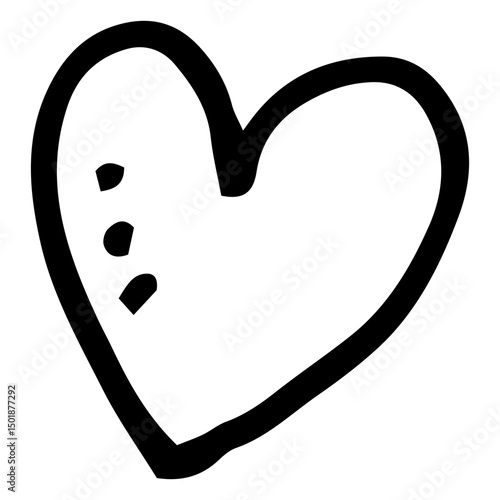 Heart doodle icon
