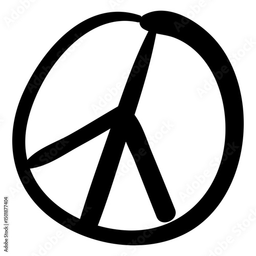 Peace symbol doodle