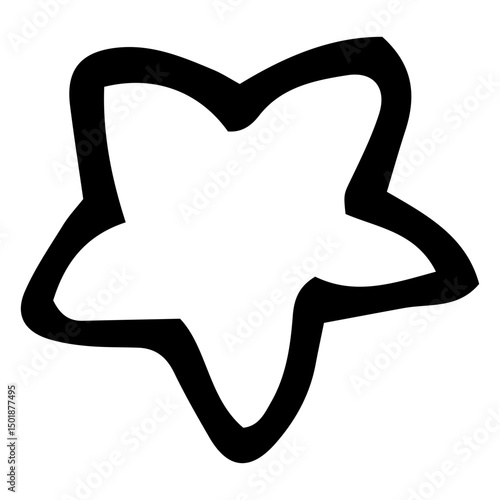 Sea star doodle icon