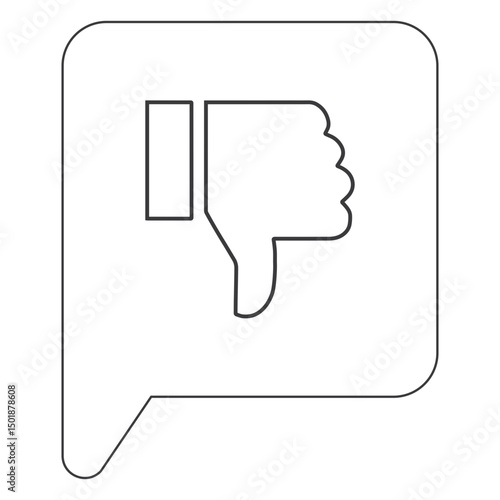 Hand dislike thumb sticker