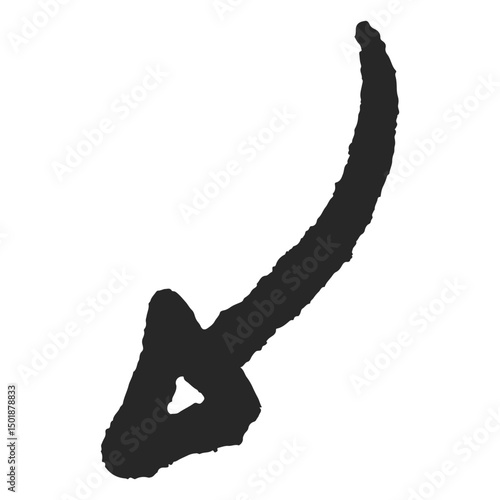 Left going down arrow