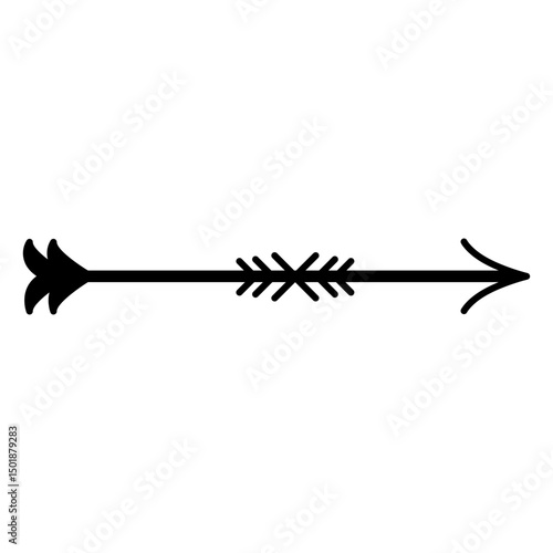 Black arrow lines cresting design