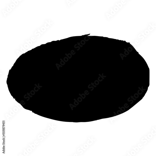 Black oval doodle