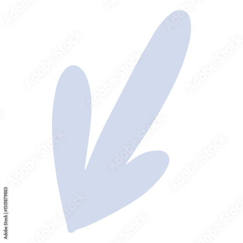 Arrow pointing downwards stroke arrow