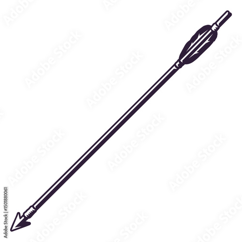 Black and white arrow archery equipment 