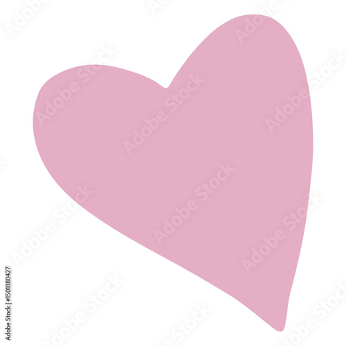 Pale pink heart flat