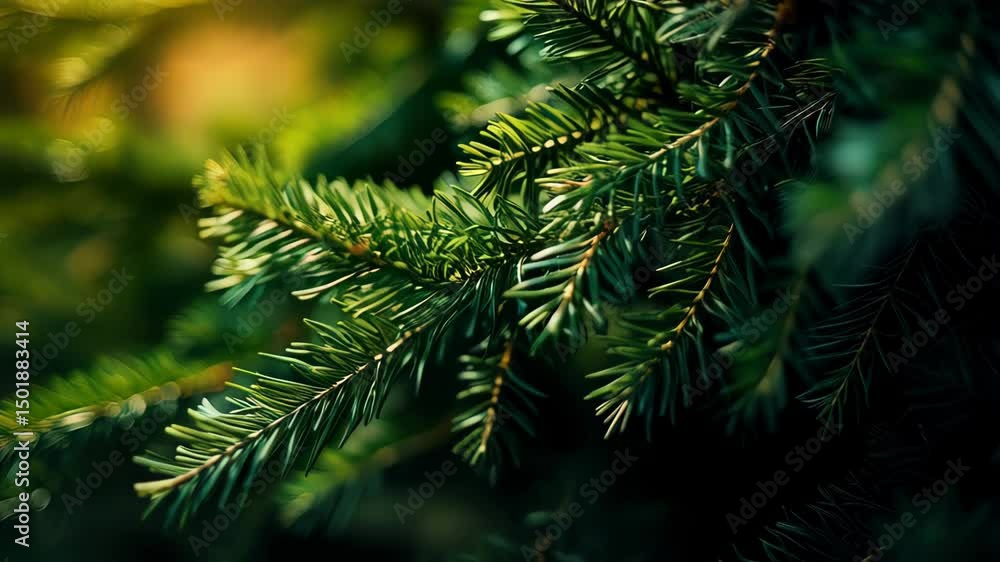 Evergreen Branches - Christmas Tree Detail. Close-up shot of fresh evergreen branches, perfect for conveying the spirit of Christmas, winter holidays, and natural beauty. Ideal for holiday cards Evergreen Branches - Christmas Tree Detail. Close-up shot of fresh evergreen branches, perfect for conveying the spirit of Christmas, winter holidays, and natural beauty. Ideal for holiday cards