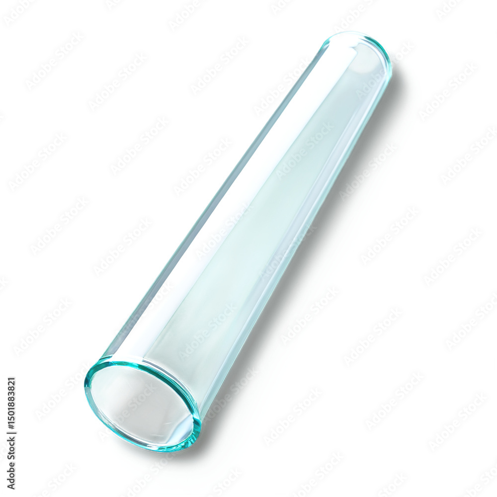 glass tube isolated on transparent background