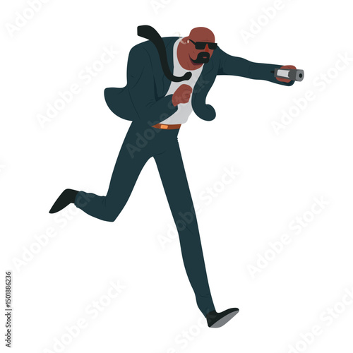 Man security suit illustration