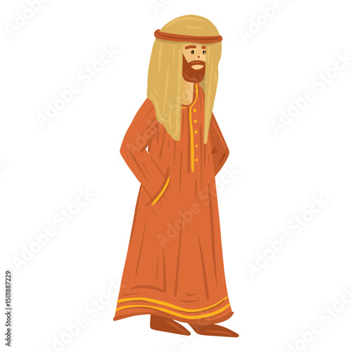 Traditional arab man character