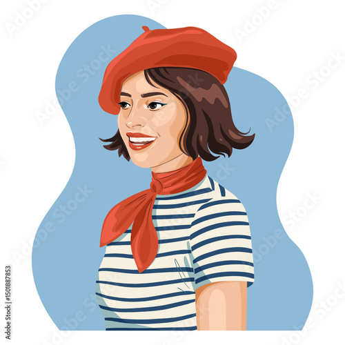 French woman realistic character