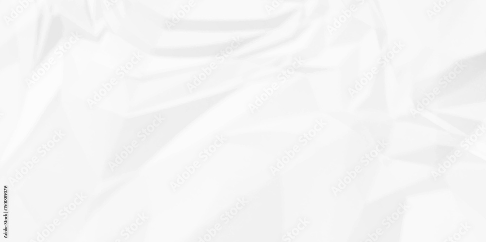Obraz premium Crumpled paper Blank white crumpled and creased paper poster. wrinkle paper background Use for your any contents design. 